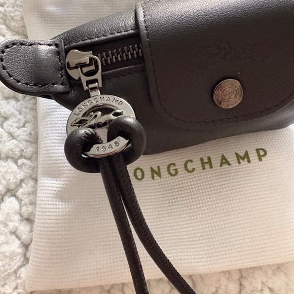 Brand New LE PLIAGE XTRA COIN PURSE - Black - Leather - Picture 2 of 7